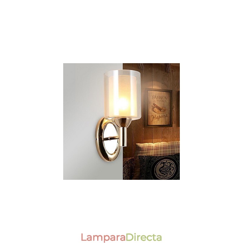 Apliques de pared modernos, contemporáneos, con iluminación ascendente y acabado galvanizado