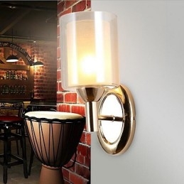 Apliques de pared modernos, contemporáneos, con iluminación ascendente y acabado galvanizado