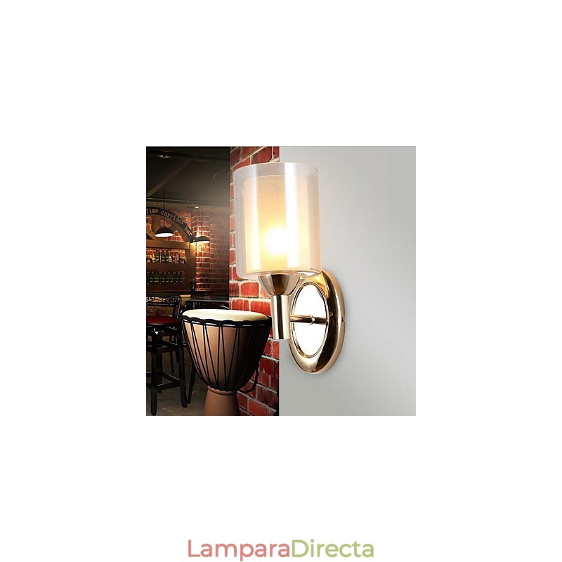Apliques de pared modernos, contemporáneos, con iluminación ascendente y acabado galvanizado