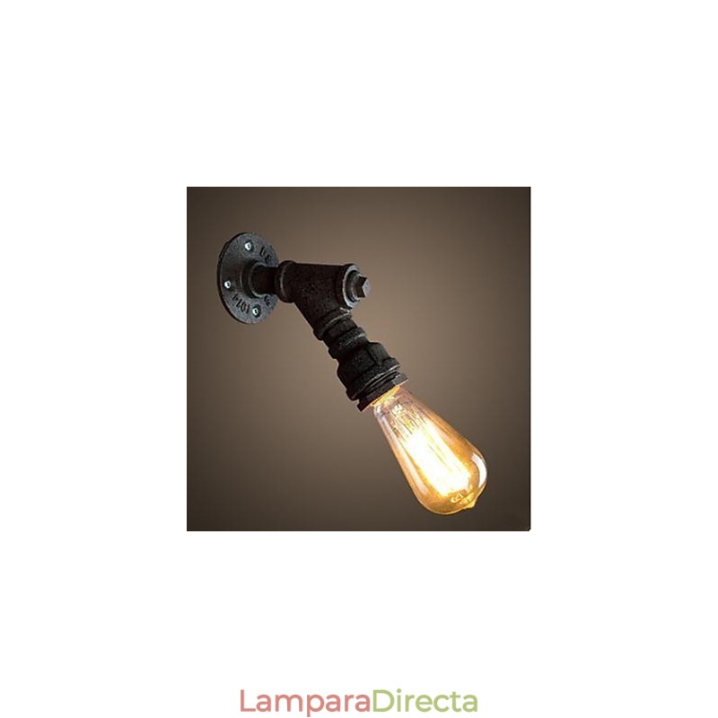 Apliques de pared con luz ambiental de arco con pintura rústica de cabaña
