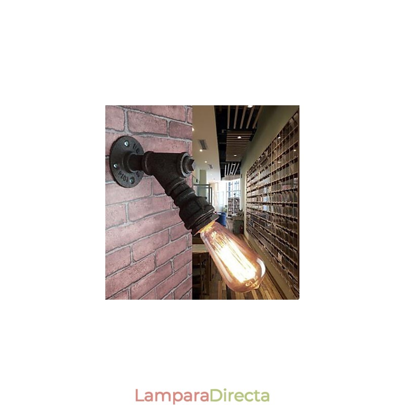 Apliques de pared con luz ambiental de arco con pintura rústica de cabaña