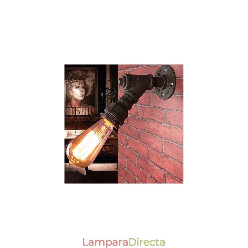 Apliques de pared con luz ambiental de arco con pintura rústica de cabaña
