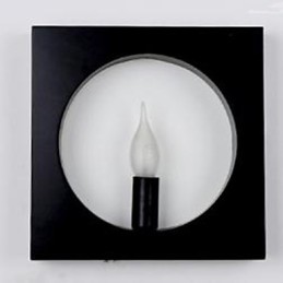 Lámpara de pared moderna y sencilla de hierro con diseño creativo para sala de estar, pasillo, cabecera de cama, marco cuadrado, decoración, lámparas y linternas.