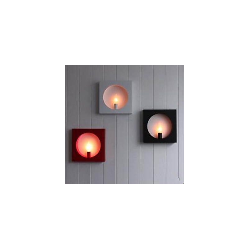 Lámpara de pared moderna y sencilla de hierro con diseño creativo para sala de estar, pasillo, cabecera de cama, marco cuadrado, decoración, lámparas y linternas.