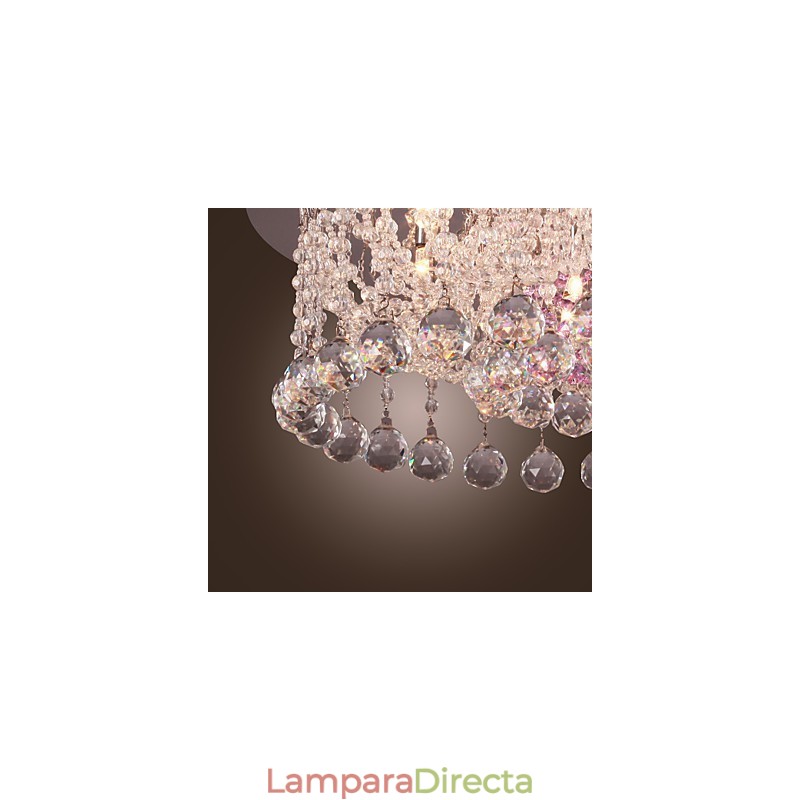 Lámpara de araña de cristal de lujo con 12 luces Louis Design