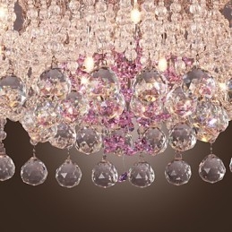 Lámpara de araña de cristal de lujo con 12 luces Louis Design