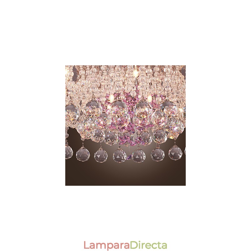 Lámpara de araña de cristal de lujo con 12 luces Louis Design