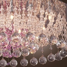 Lámpara de araña de cristal de lujo con 12 luces Louis Design