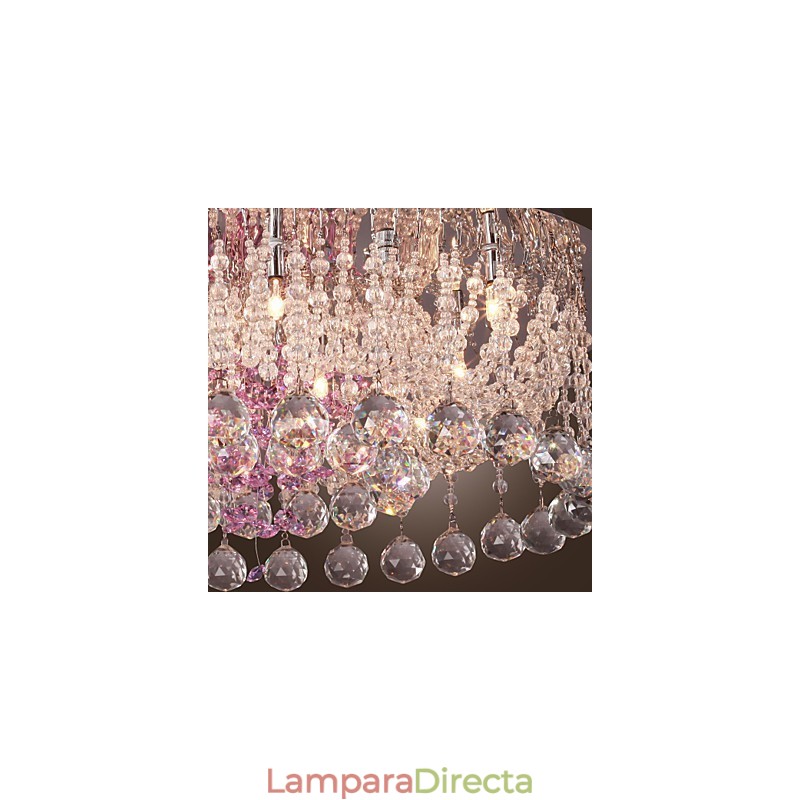 Lámpara de araña de cristal de lujo con 12 luces Louis Design