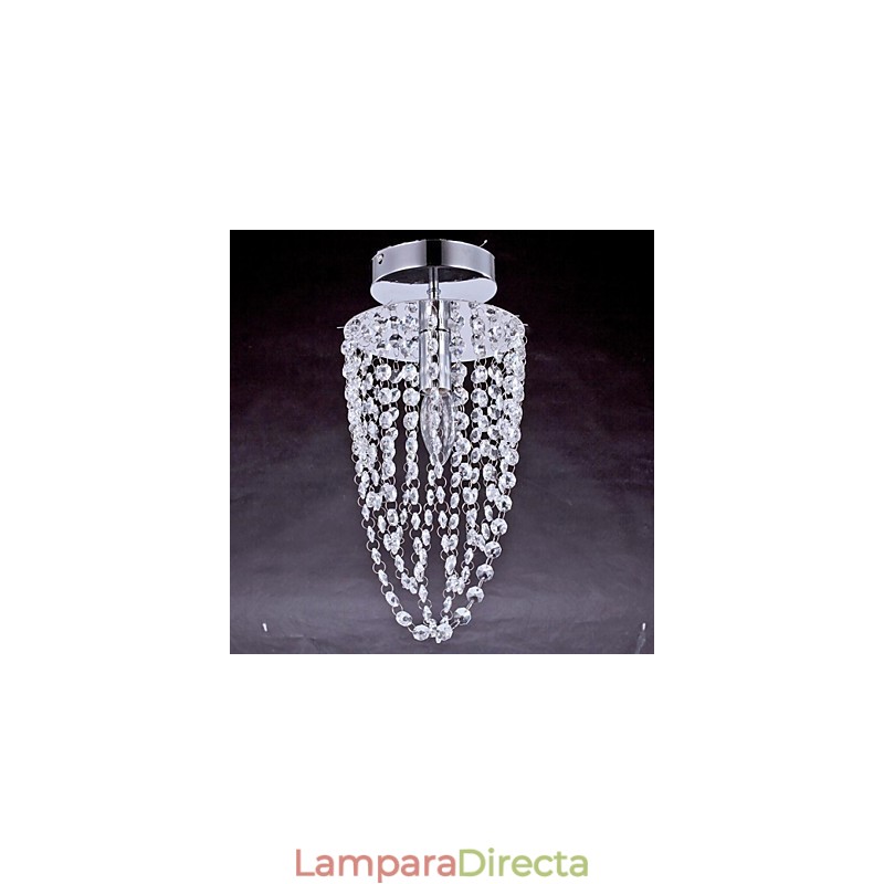 Lámparas de techo 1 luz Cristal Artístico Chapado en acero inoxidable