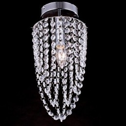 Lámparas de techo 1 luz Cristal Artístico Chapado en acero inoxidable