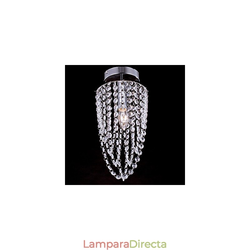 Lámparas de techo 1 luz Cristal Artístico Chapado en acero inoxidable