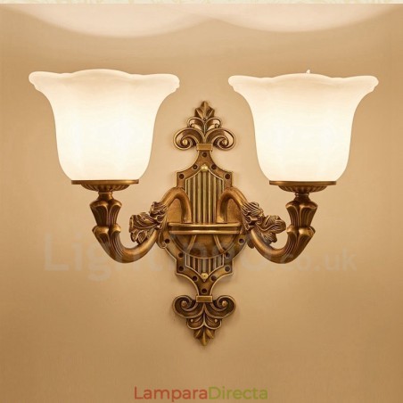 Apliques de pared de lujo de metal para interiores, de 2 luces, clásicos, tradicionales, para sala de estar, comedor y dormitorio. Apliques de pared de lujo de metal para interiores, de 2 luces, clásicos, tradicionales, para sala de estar, comedor y dormitorio.