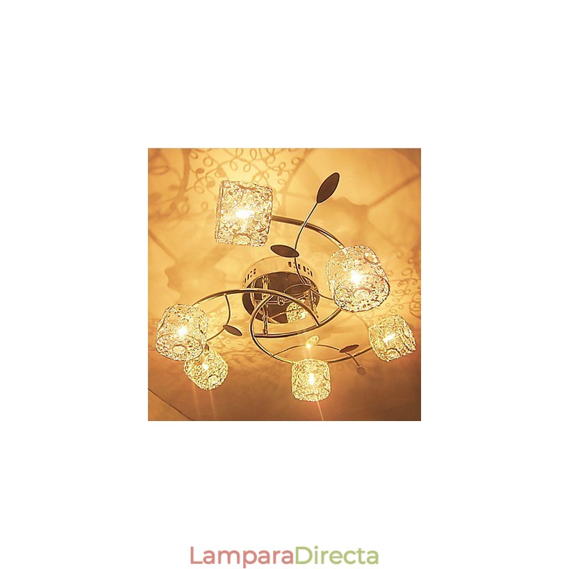 Lámpara empotrada moderna contemporánea de cristal galvanizado