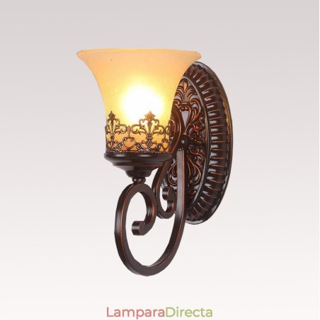 Apliques de pared de metal para interiores con una sola luz rústica para sala de estar, comedor y dormitorio Apliques de pared de metal para interiores con una sola luz rústica para sala de estar, comedor y dormitorio