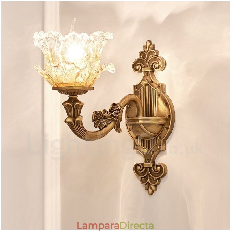 Apliques de pared de lujo de metal para interiores, estilo clásico tradicional, para sala de estar, comedor y dormitorio.