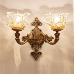 Apliques de pared de metal para interiores, de 2 luces, clásicos, tradicionales, para sala de estar, comedor y dormitorio.