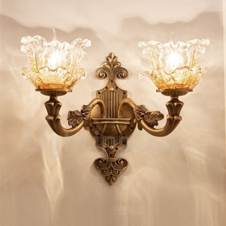 Apliques de pared de metal para interiores, de 2 luces, clásicos, tradicionales, para sala de estar, comedor y dormitorio. Apliques de pared de metal para interiores, de 2 luces, clásicos, tradicionales, para sala de estar, comedor y dormitorio.