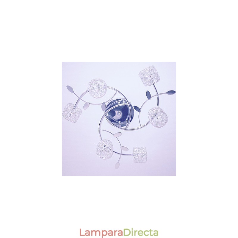 Lámpara empotrada moderna contemporánea de cristal galvanizado