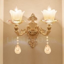 Apliques de pared de metal para interiores, de 2 luces, clásicos, tradicionales, para sala de estar, comedor y dormitorio.