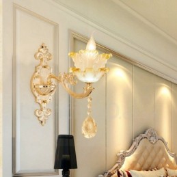 Apliques de pared de lujo de metal para interiores, estilo clásico tradicional, para sala de estar, comedor y dormitorio.