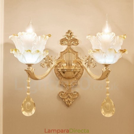 Apliques de pared de metal para interiores, de 2 luces, clásicos, tradicionales, para sala de estar, comedor y dormitorio. Apliques de pared de metal para interiores, de 2 luces, clásicos, tradicionales, para sala de estar, comedor y dormitorio.