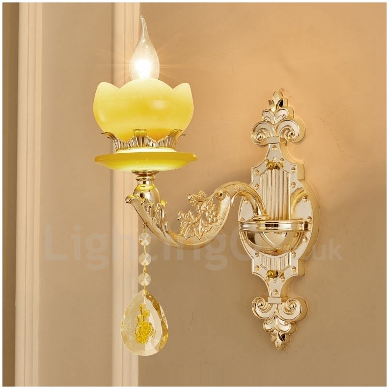 Apliques de pared de lujo de metal para interiores, estilo clásico tradicional, para sala de estar, comedor y dormitorio.