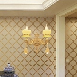 Apliques de pared de metal para interiores, de 2 luces, clásicos, tradicionales, para sala de estar, comedor y dormitorio.