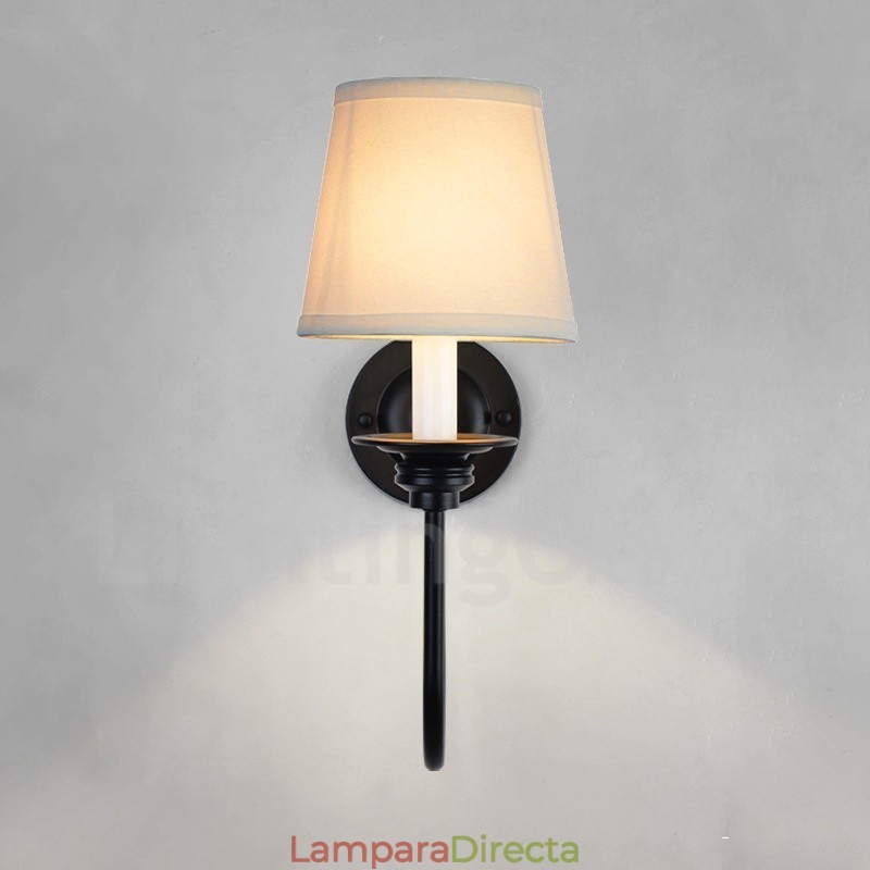 Apliques de pared clásicos tradicionales de una sola luz para interiores