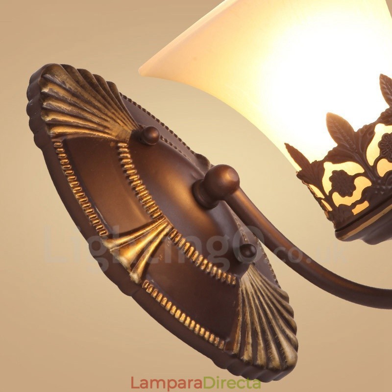 Apliques de pared de metal para interiores, de una sola luz, tradicionales, clásicos, para sala de estar, comedor y dormitorio.