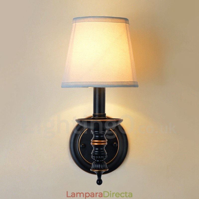 Apliques de pared clásicos tradicionales de una sola luz para interiores