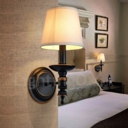 Apliques de pared clásicos tradicionales de una sola luz para interiores