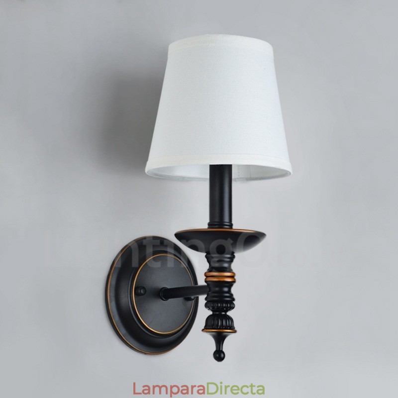 Apliques de pared clásicos tradicionales de una sola luz para interiores
