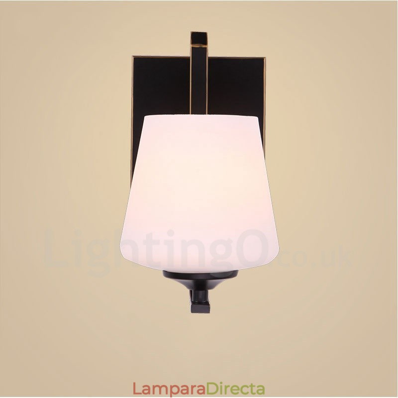 Apliques de pared clásicos tradicionales de una sola luz para interiores