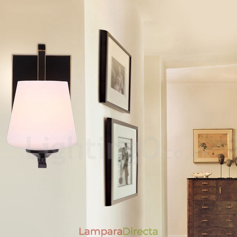 Apliques de pared clásicos tradicionales de una sola luz para interiores