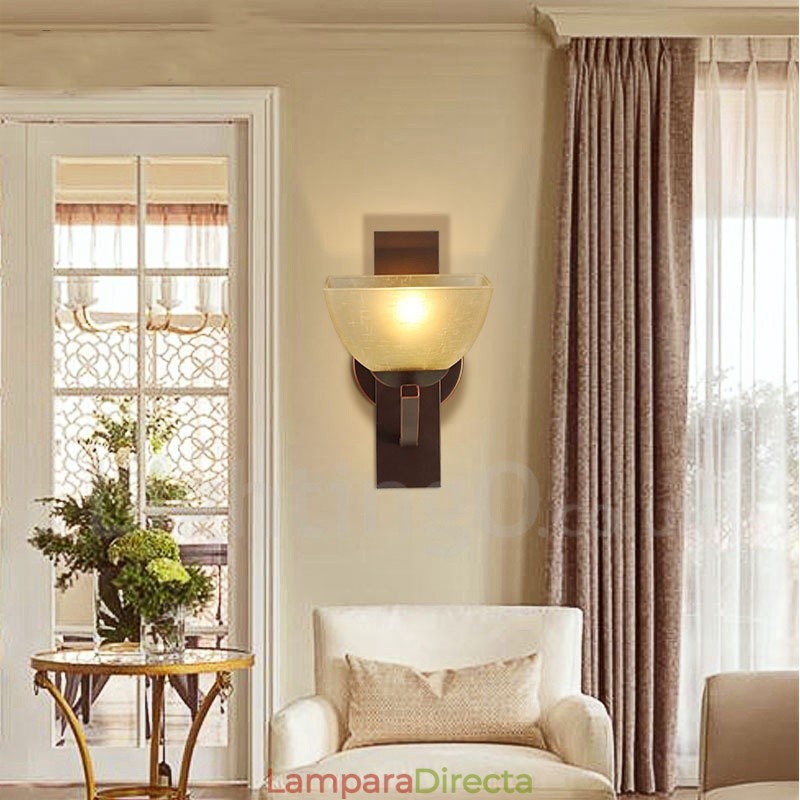 Apliques de pared clásicos tradicionales de una sola luz para interiores
