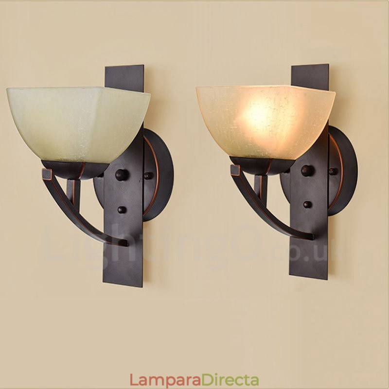 Apliques de pared clásicos tradicionales de una sola luz para interiores