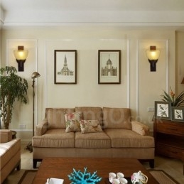 Apliques de pared clásicos tradicionales de una sola luz para interiores
