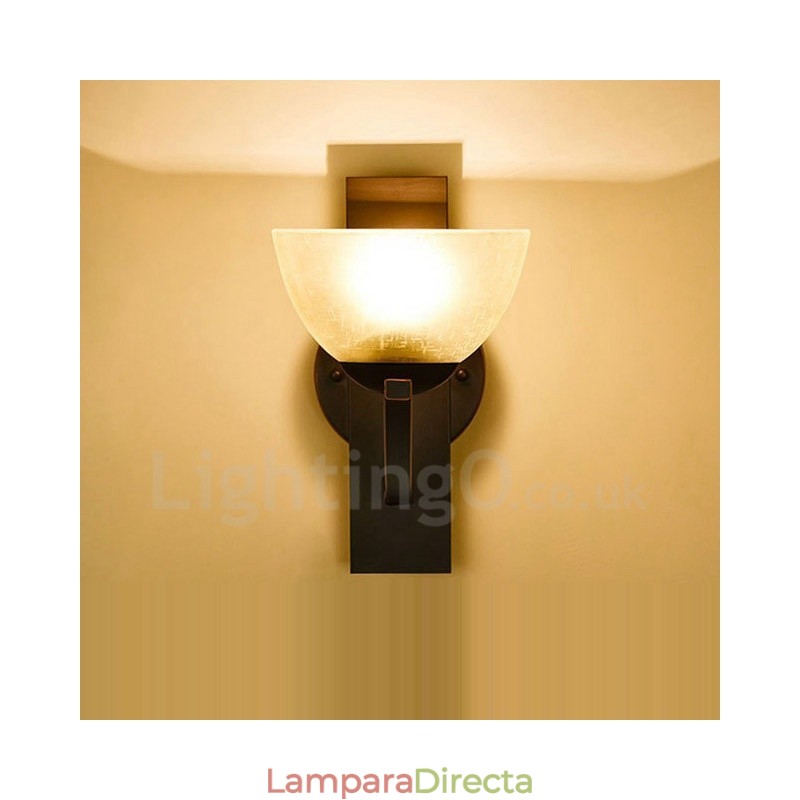 Apliques de pared clásicos tradicionales de una sola luz para interiores