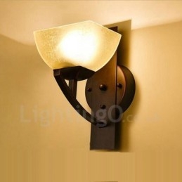 Apliques de pared clásicos tradicionales de una sola luz para interiores