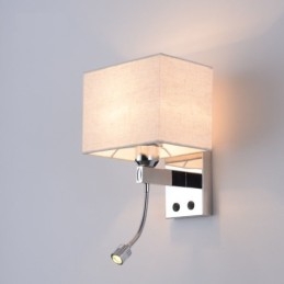 Lámpara de pared moderna para habitación de hotel, lectura, tela creativa, pasillo, balcón, mesita de noche