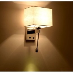 Lámpara de pared moderna para habitación de hotel, lectura, tela creativa, pasillo, balcón, mesita de noche
