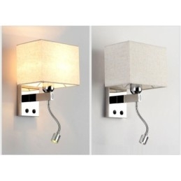 Lámpara de pared moderna para habitación de hotel, lectura, tela creativa, pasillo, balcón, mesita de noche