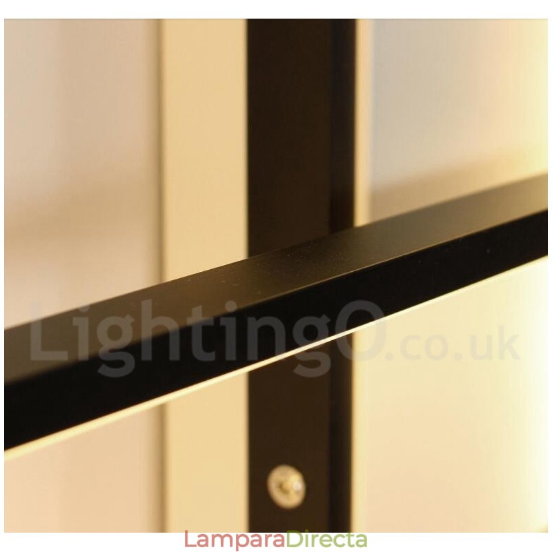 Lámpara de techo moderna y contemporánea de aluminio con pintura, lámpara de pared empotrada con regulador de intensidad remoto para sala de estar y dormitorio.