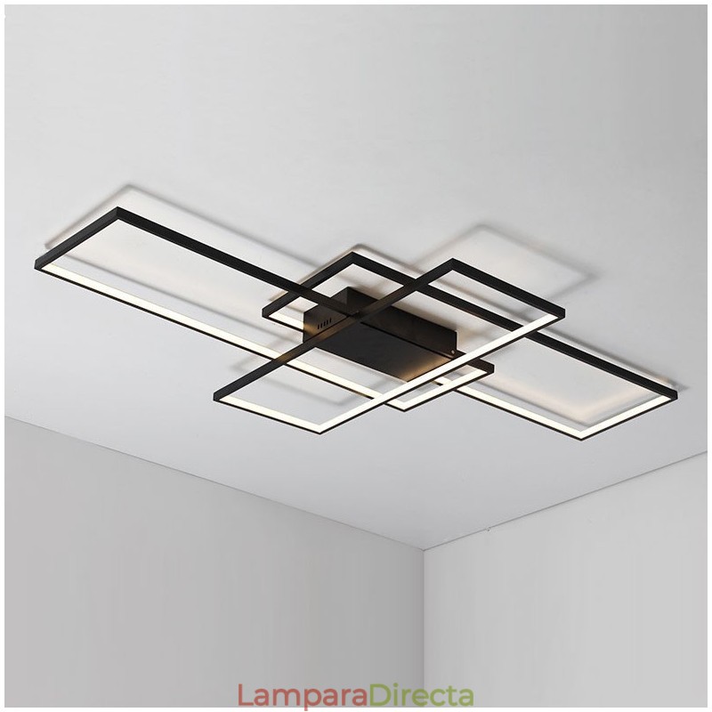 Lámpara de techo moderna y contemporánea de aluminio con pintura, lámpara de pared empotrada con regulador de intensidad remoto para sala de estar y dormitorio. También se puede usar como lámpara de pared.
