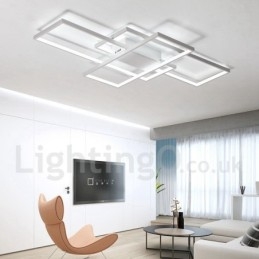 Lámpara de techo moderna y contemporánea de aluminio con pintura, lámpara de pared empotrada con regulador de intensidad remoto para sala de estar y dormitorio. También se puede usar como lámpara de pared.