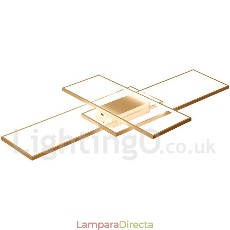 Lámpara de techo moderna y contemporánea de aluminio con pintura, lámpara de pared empotrada con regulador de intensidad remoto para sala de estar y dormitorio. También se puede usar como lámpara de pared.