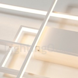 Lámpara de techo moderna y contemporánea de aluminio con pintura, lámpara de pared empotrada con regulador de intensidad remoto para sala de estar y dormitorio. También se puede usar como lámpara de pared.