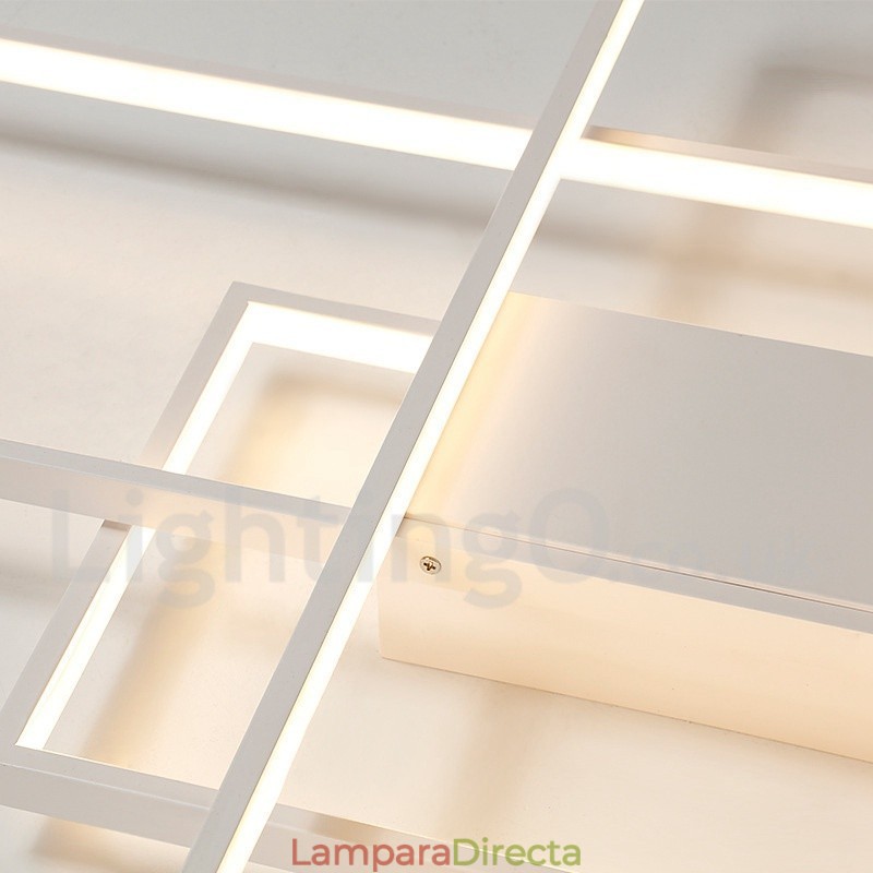 Lámpara de techo moderna y contemporánea de aluminio con pintura, lámpara de pared empotrada con regulador de intensidad remoto para sala de estar y dormitorio. También se puede usar como lámpara de pared.