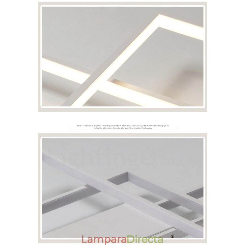 Lámpara de techo moderna y contemporánea de aluminio con pintura, lámpara de pared empotrada con regulador de intensidad remoto para sala de estar y dormitorio. También se puede usar como lámpara de pared.